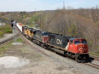CN 5725-UP 6263 (patched SP)-UP 6522-IC 6264 lead CN 394 through Bayview Junction (formerly Hamilton West).