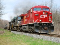 CP 626 makes it way down the Hamilton Sub after waiting for a couple CP Northbounds to come off the Hamilton Sub. Power for this 626 is CP 9777(from the Unstoppable movie)+ NS 9681(GE)+ NS 6780(SD60)