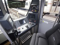 TTC Toronto Rocket cab on display at the new subway unveiling at Davisville Station.