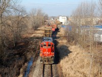 CN 580 switching Blastech on the Hagersville sub