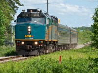 VIA 85 pulls into Baden to meet the Baden Turn. 