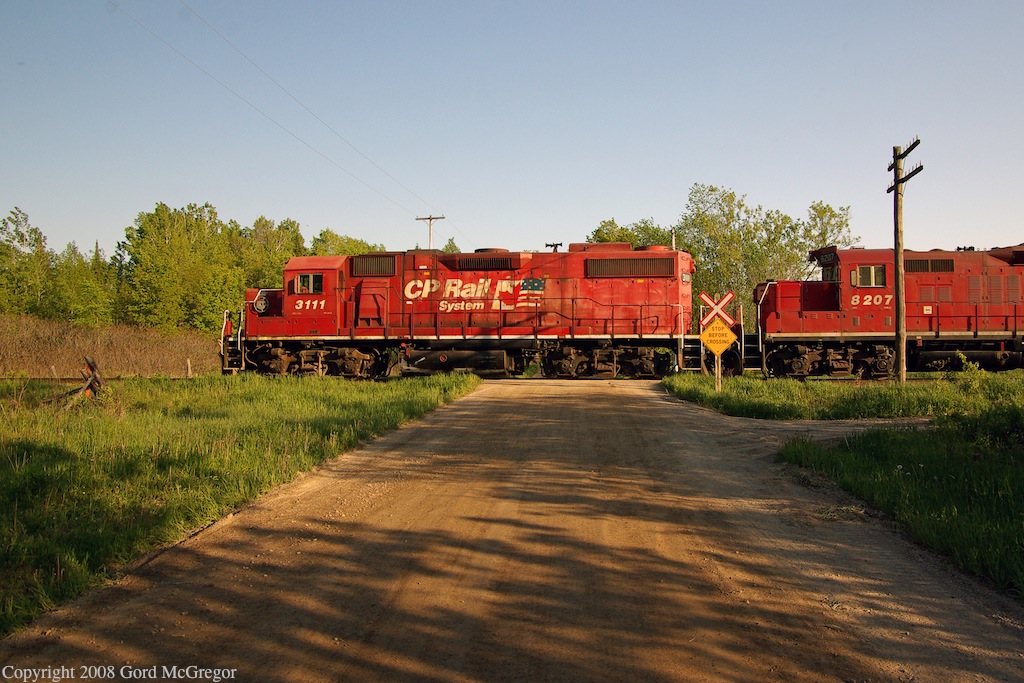 T08 breaks the silence of the quiet countryside outside Norwood Ontario.