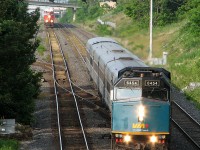 VIA 75 crosses over in front of CN 399 at Snake. 