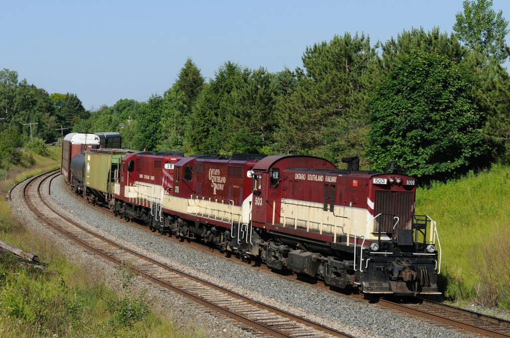 OSR 503 passes through Coakley while lifting autoracks at W Coak.