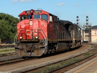 CN 383 passing the Brantford VIA station.