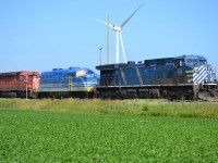 CP 240 led by CEFX 1058 (AC4400CW), SLRG 52 (BL2) & CP 6021 (SD40-2) eastbound at mile 88 Windsor Sub. 10:35am