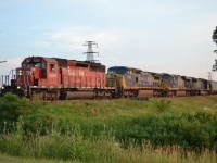 CP 626 eastbound out of Tilbury with St.L&H 5651 (SD40-2), CSXT 7915 (Dash 8-40CW), CSXT 5295 (ES40DC) & CSXT 4520 (SD70MAC). 