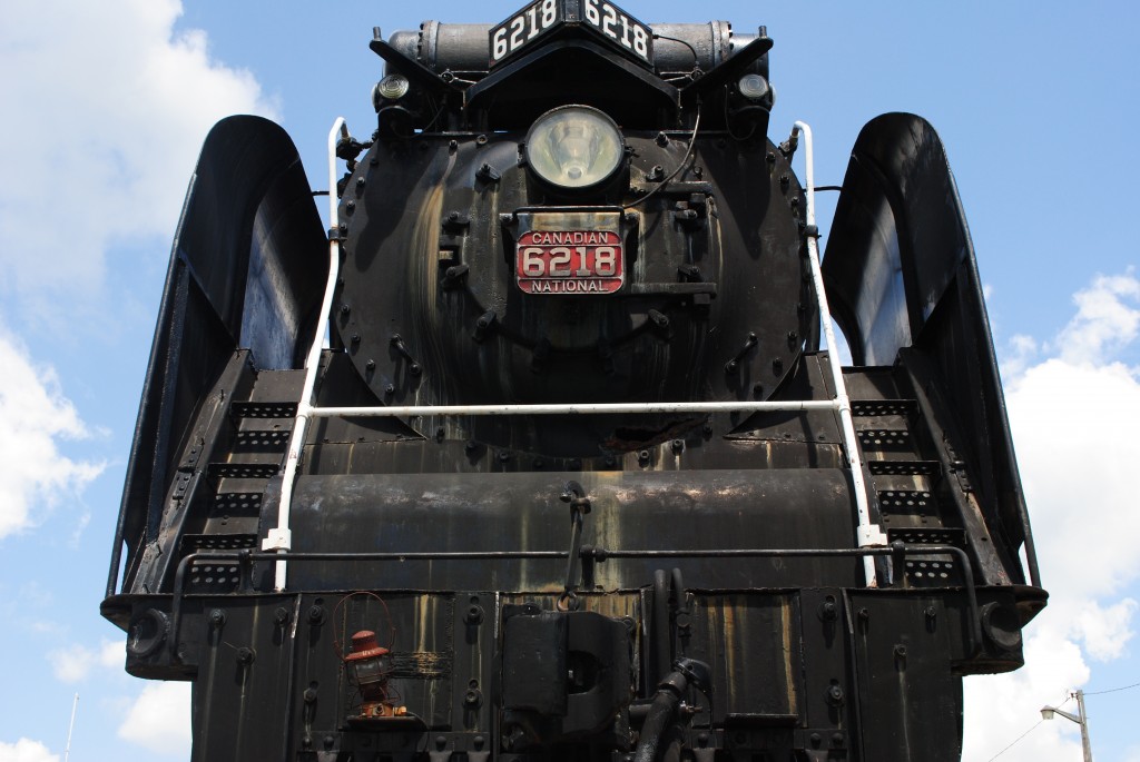 CN 6218, a 4-8-4 was built in September 1942 by Montreal Locomotive Works. It was donated to the City of Fort Erie and was the last steam engine to carry passengers.