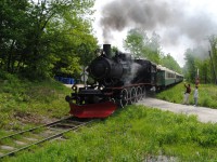 Hull,Chersey and Wakefield steam locomotive at beginning of the season..