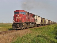 CP 9135 leads grain empties on the Broadview Subdivision