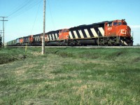 CN 207 with a new SD60 to be renumbered 5500 later on.