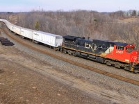 CN 2507 leads X144 through Hamilton West.