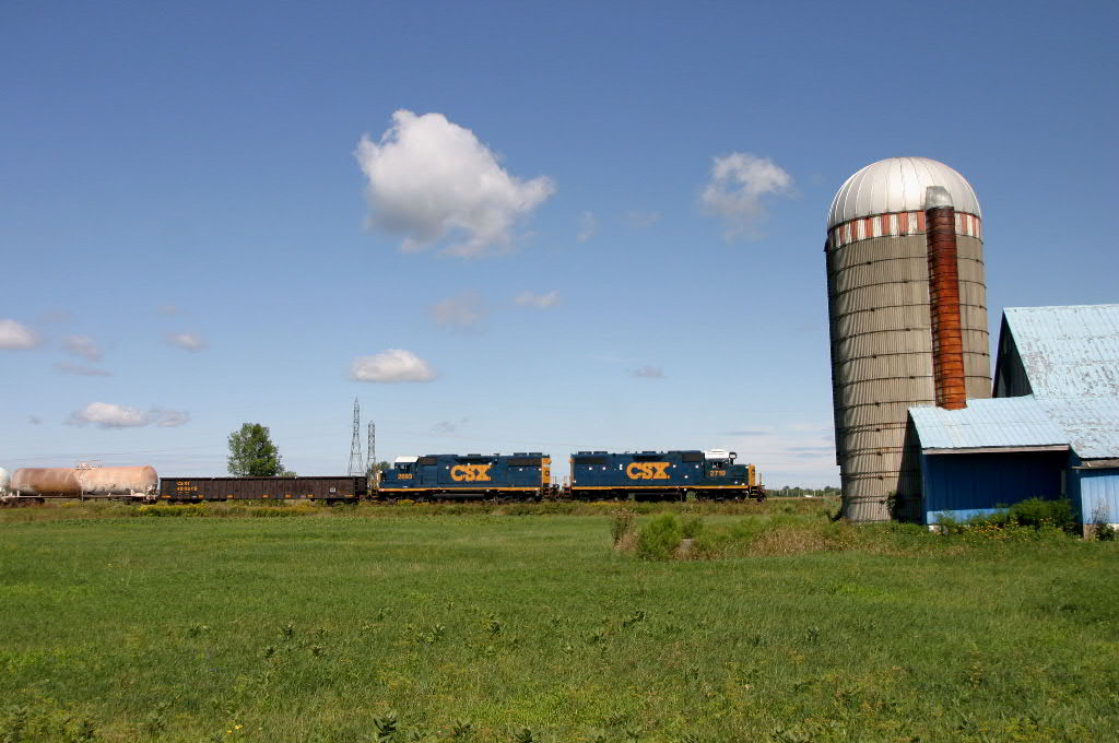 The B755 passing a farmland on way to Beauharnois , Qc !