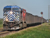 CP 824 heads east near Hargrave Manitoba.
