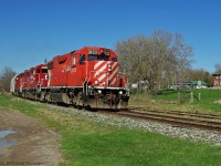 T08 passes the one time location of Myrtle Station built in 1884 and demolished in 1974 it sat beside the large tree beside the locomotive.Still a quaint railroad town Myrtle still sees 4 trains a week.