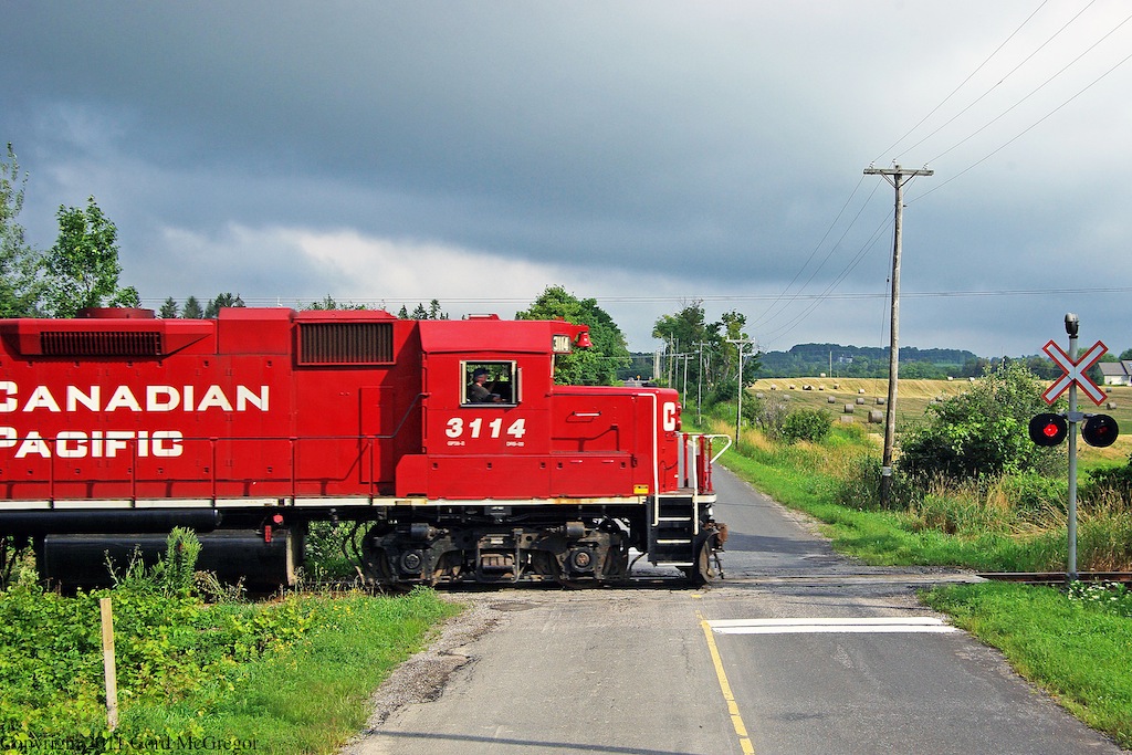 The crew of T08 enjoy the view of rolling fields outside Ashburn Ontario