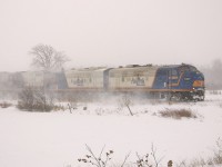 Dashing through the snow, 1401 heads west to Goderich in a blizzard