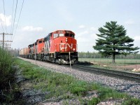 CN 231 eases up on the throttle at the beginning of the 2mile downhill ahead.