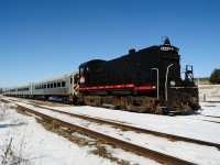 OSR 506 is in charge of the Guelph Junction Express special charity train, ready to depart GJE storage track for Guelph.
