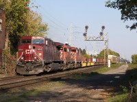CP 223 makes her way thru Dufferin-Davenport area in some great fall colours and temperatures..