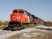 CN M31451 07, CN 2254 S rolls across a new diamond at St Cloud (CP Parry Sound Sub)