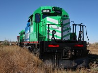 MGLX/LMR 6934 former WC SD40-3 6943 GCFX 6064 and CN SD40 5112 in new paint along with ex-KCS 3130 and MET 605