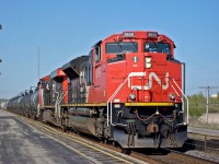 CN 8859 pulls a mixed freight through Kingston Station.