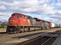 CN 8815 & 5621 seen here awaiting a crew change at the Belleville yard