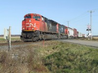 CN 401, 2 locos for a very long train,they used to have 4-5 sd-40s for that.