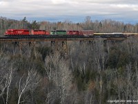 CP 235 is like the old 923, often to please the fan, if not the crew, with some interesting power combinations. This day's 235 would seem to have pleased both. CP 6240, CP 6049, CITX 3026, CP 3045. 1353hrs.