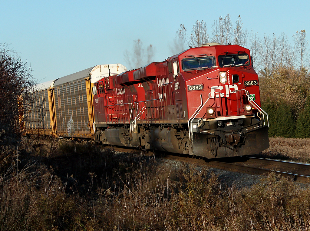 CP 8883 west blasts by Mile 66 Galt Sub.