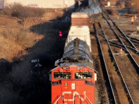 CN M30511 22 heads onto York 1 and into Toronto's MacMillan Yard to complete its trip from Moncton, NB