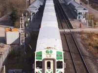 GO 227 departing Pickering GO Stn, about to enter the CN Kingston Sub, leaving the GO Sub.
