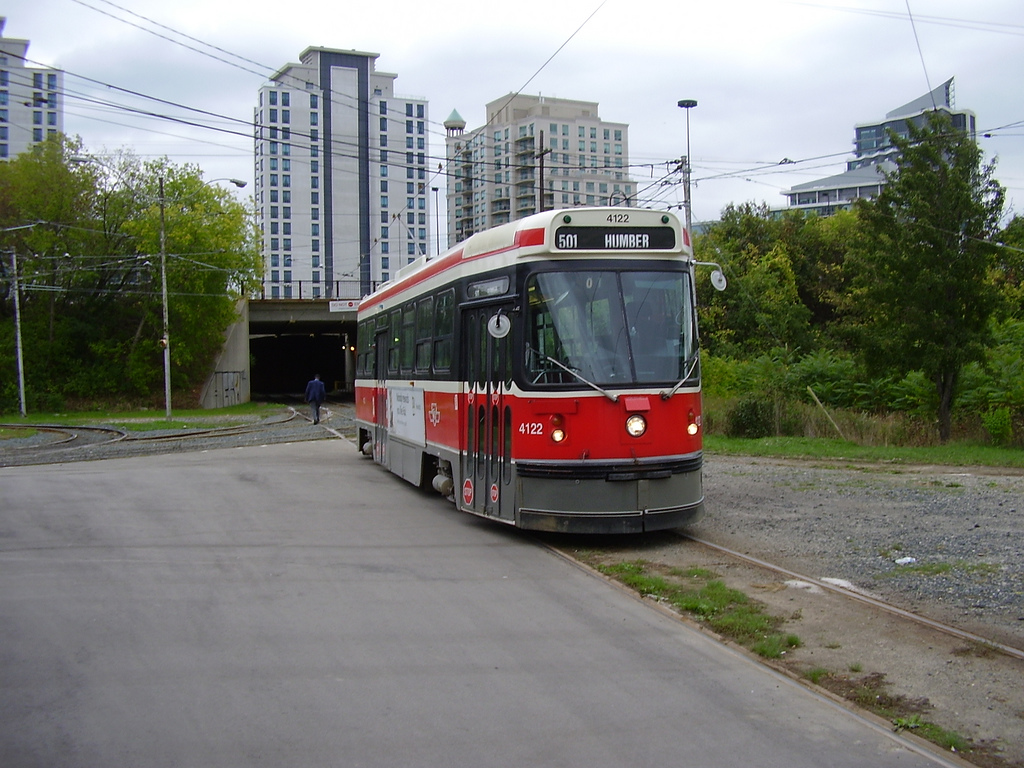  RevEd Photo: CLRV #4122 rests at Humber Loop. While the  507 Long Branch streetcar was asorbed into the 501 Queen car in the min  1990s, the TTC had some spare