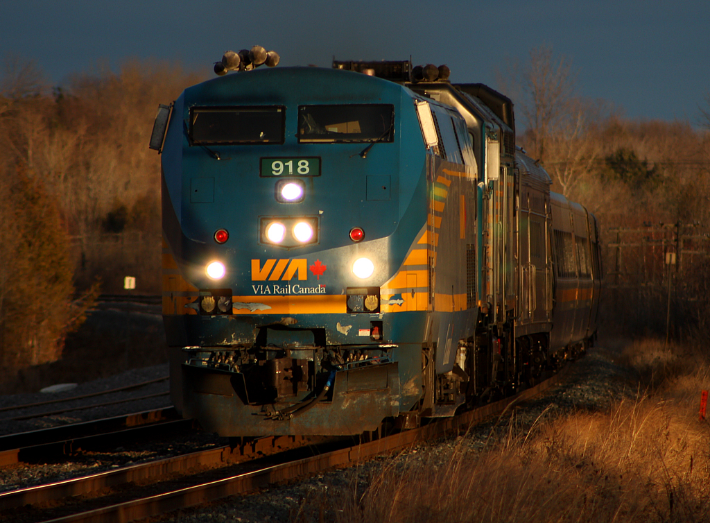 VIA 55 at Mile 260 Kingston Sub, just east of Cobourg ON