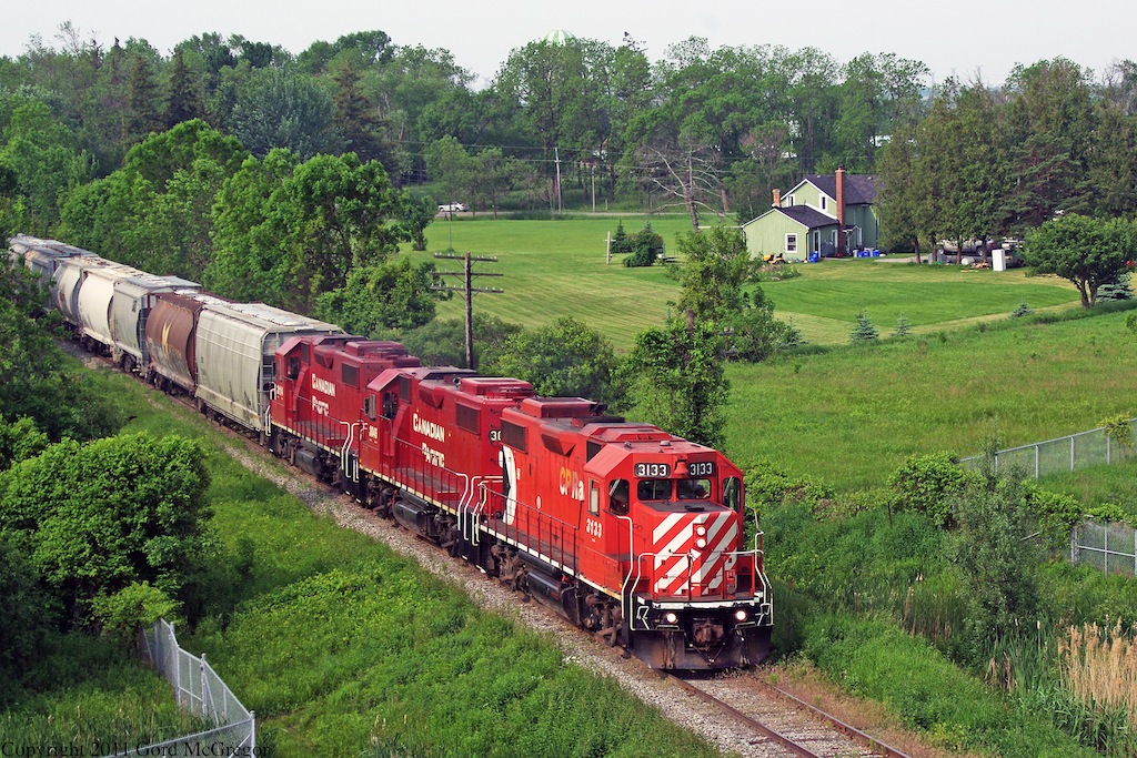 Pay per view railfanning.One of my favourite views from the 407 in Markham.