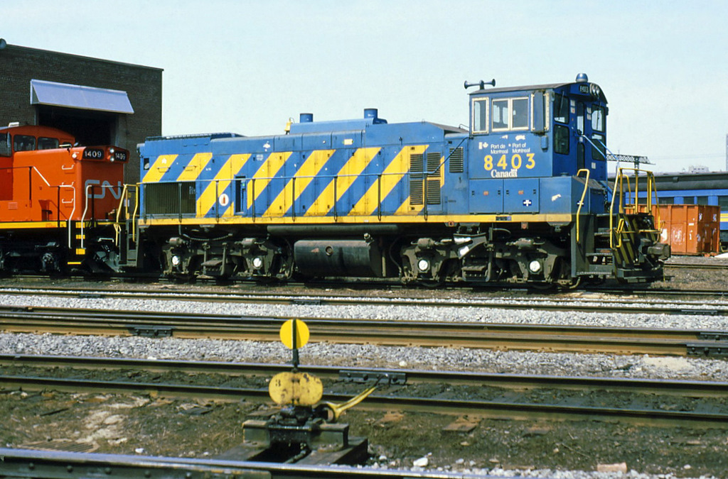 Port of montreal 8403 at PSC for some repair.