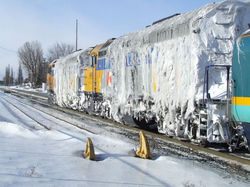 VIA 15 passed through the ice storm last night.