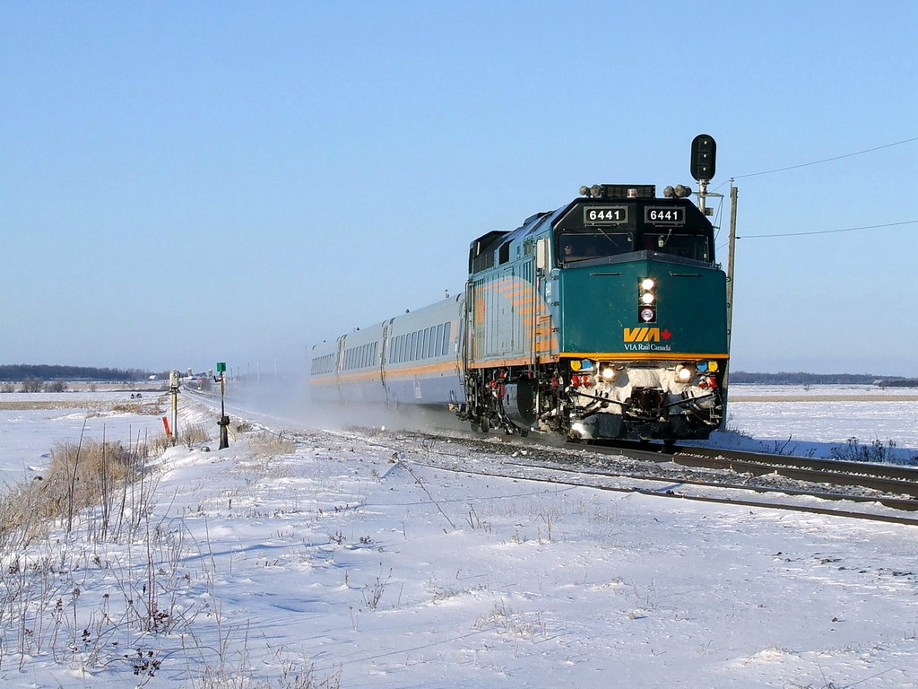 VIA 25 at about 80 mph.