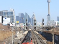 CN 435 makes it's way across the city headed for oakville