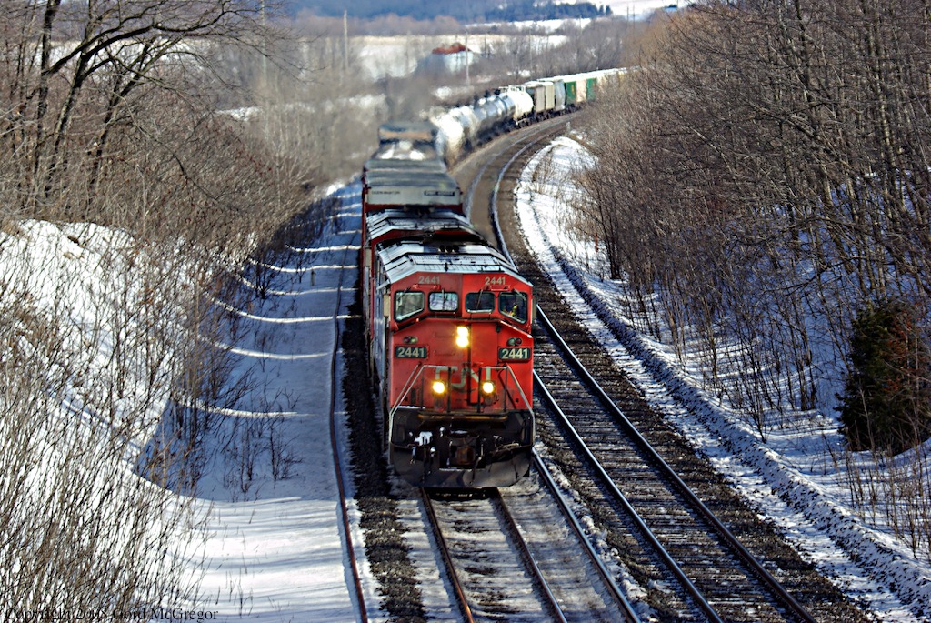 A westbound manifest lead by 2441 was one of my first chases of a train back in 2008.