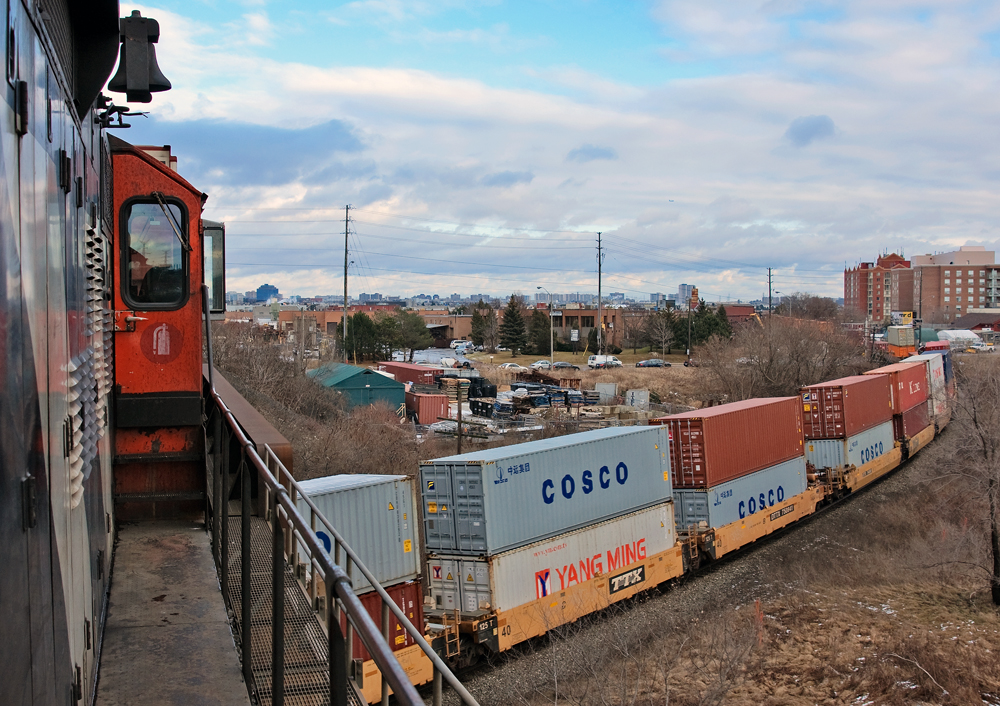 Sometimes you get lucky, here we cross over the Humber and CP 113 on our way west to XTL on the Weston Sub.