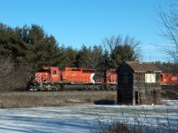 CP 441 heads west on a crisp cold Sunday