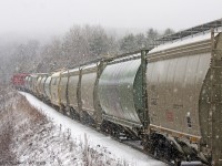 A Conductor\'s view of the winter scene at Balsam.