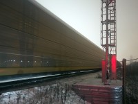 Hot on 221's tail, CP T18, the Honda Job (or "Spence turn") knocks down a clear to stop signal at the south switch Bolton..