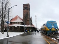 Via 72 Stopped by the Brantford Station.  It is the original station from when the Grand Trunk first built the line.