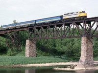 VIA 20 6413 passing over the Nicolet river.