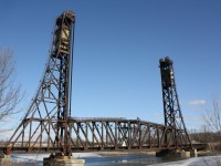 The Trillium Railway Lift Bridge over the Welland Canal.  Trillium runs over this bridge every day.  Sadly I didn't get to see a train on it but I was able to marvel at the size and craftmanship of the bridge.