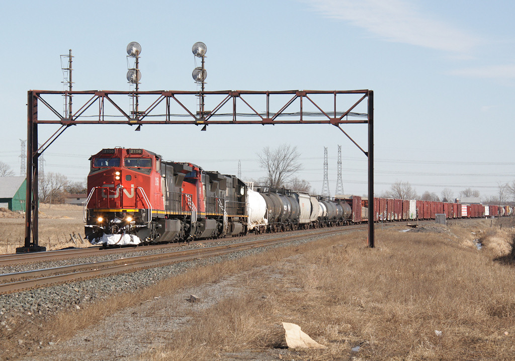 CN 369 heads through Mohawk ; ( I was clear and ready folr t
