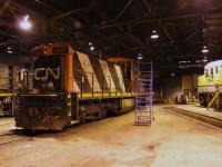 CN/ACR roundhouse at Sault Ste Marie Steelton